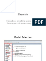 Chemkin: Instructions On Setting Up and Analyzing Flame Speed Calculation Using Chemkin