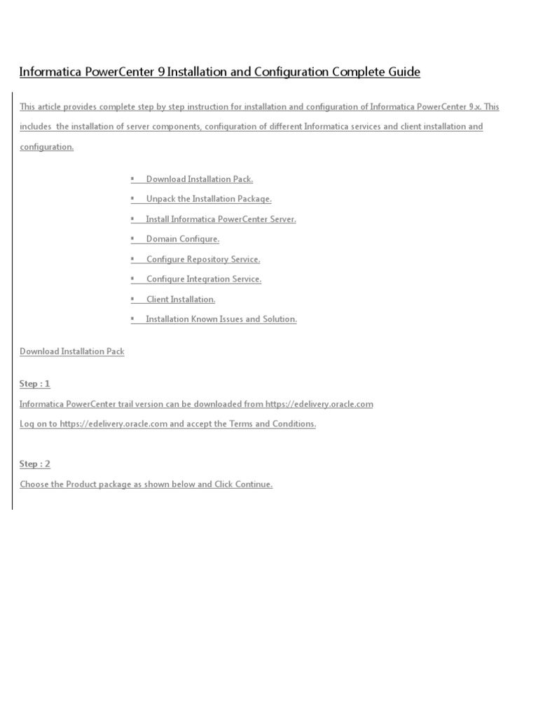 Informatica PowerCenter 9 Installation Guide | PDF | Microsoft Sql ...
