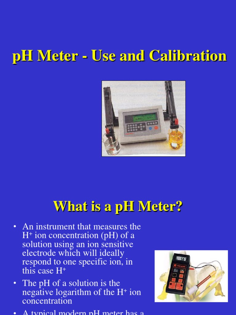 pH Meter: Use and Calibration Guide | PDF