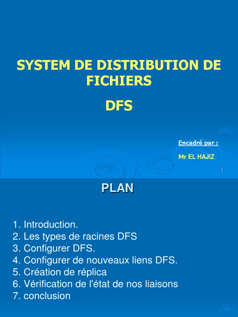 Dfs System Distribution de Fichiers | PDF | Système de fichiers ...