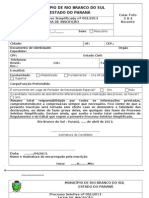 Ficha de Inscrição - PSS - Manuscrita