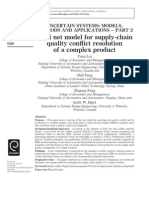 Petri Net Model For Supply-Chain Quality Conflict Resolution of A Complex Product