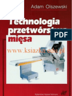 Olszewski Adam - Technologia Przetwórstwa Mięsa - Spis Treści