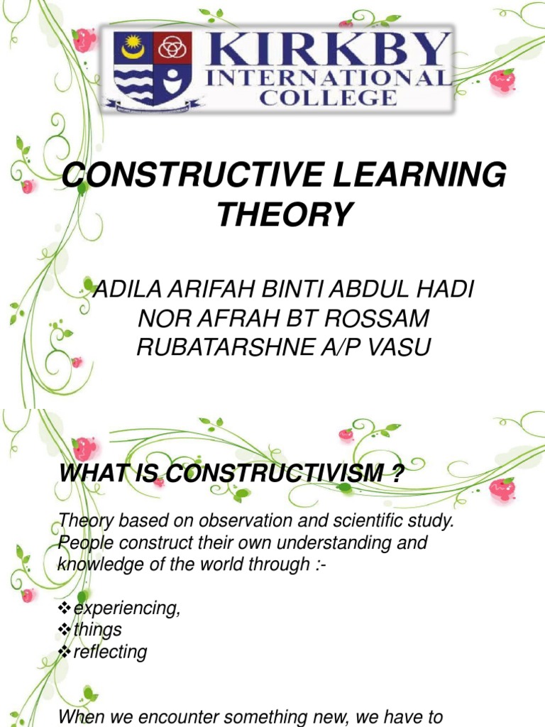 Constructive Learning Theory Explained | PDF | Career & Growth