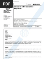 NBR 005026 - 2001 - Catodo de Cobre Eletrolitico - Requisitos