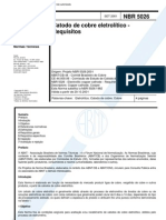 NBR 005026 - 2001 - Catodo de Cobre Eletrolitico - Requisitos