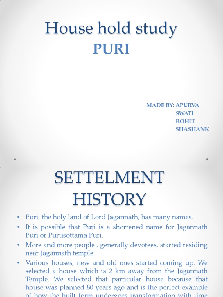 Puri House: A Study of Transformation | PDF | Home