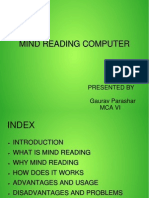 Mind Reading Computer: Presented by Gaurav Parashar Mca Vi