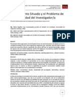 Conocimiento Situado y El Problema de La Subjetividad Del Investigadora