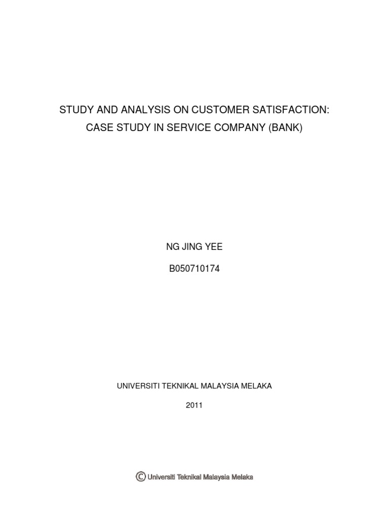 Customer satisfaction case study analysis