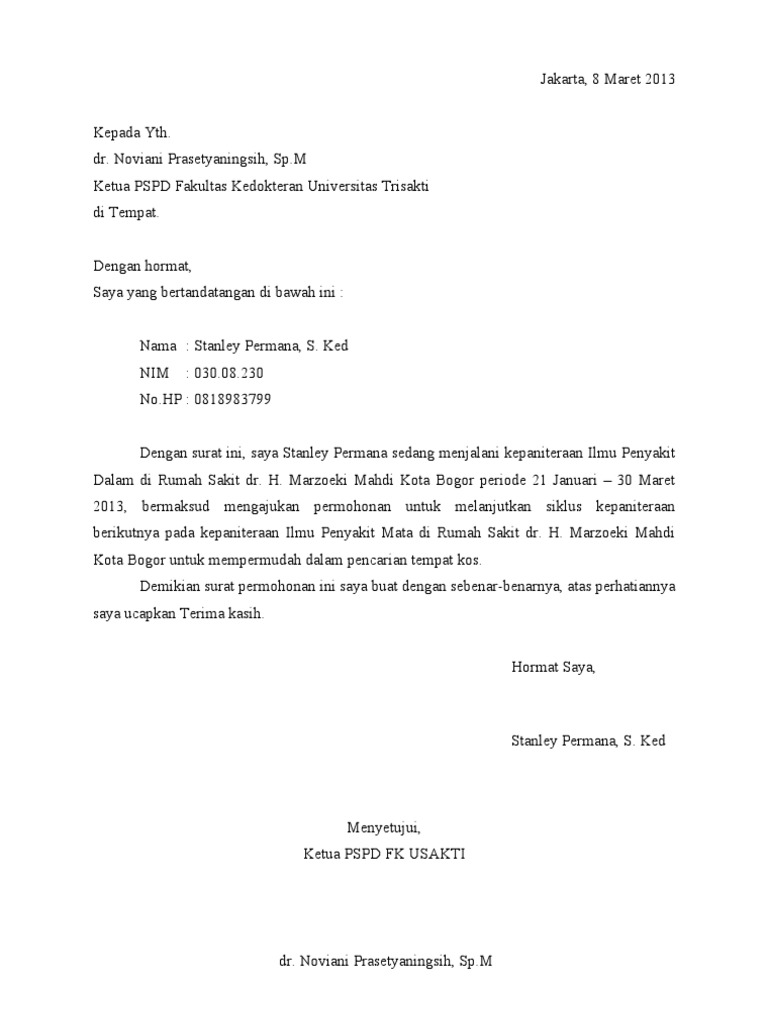 Surat Apply Stenli Dan Endy