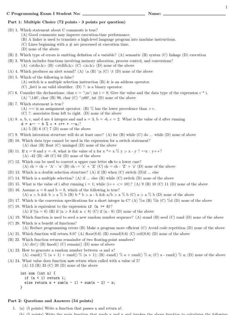 c-exam13 | C (Programming Language) | Data Type