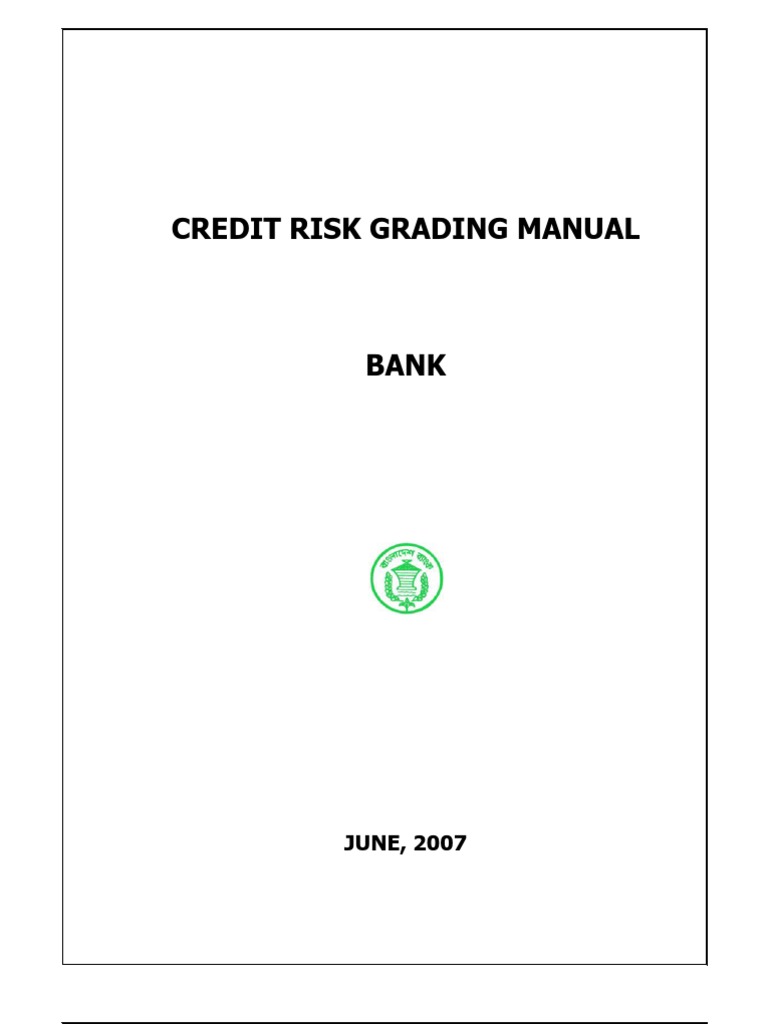 CREDIT RISK GRADING MANUAL Bangladesh PDF Credit Risk Banks