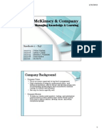 McKinsey & Company Managing Knowledge & Learning