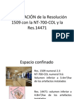 COMPARACIÓN de La Resolución 1509 Con La NT-700-COL