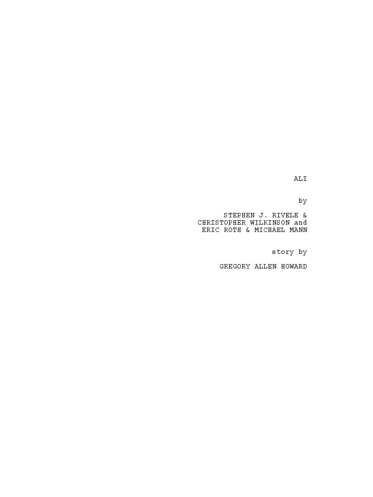 Ali Script | PDF | Muhammad Ali | Malcolm X