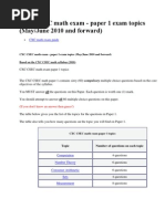 Download CXC Math Exam Paper 1 and Paper 2 Exam Questions by Jam Bab SN134707565 doc pdf