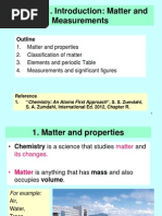 Chapter 1. Introduction: Matter and Measurements: Outline