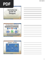 2.2. Noções sobre Gestão de estoques