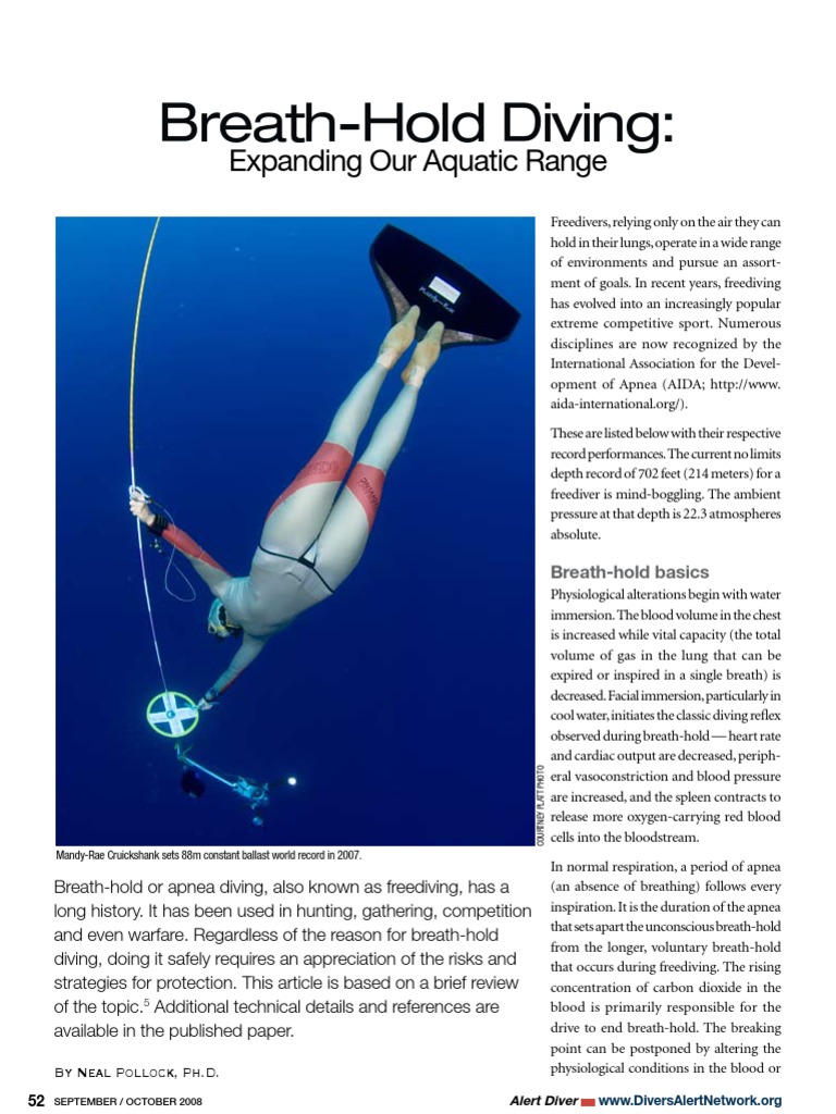 Breath-Hold Diving:: Expanding Our Aquatic Range | PDF | Scuba Diving ...