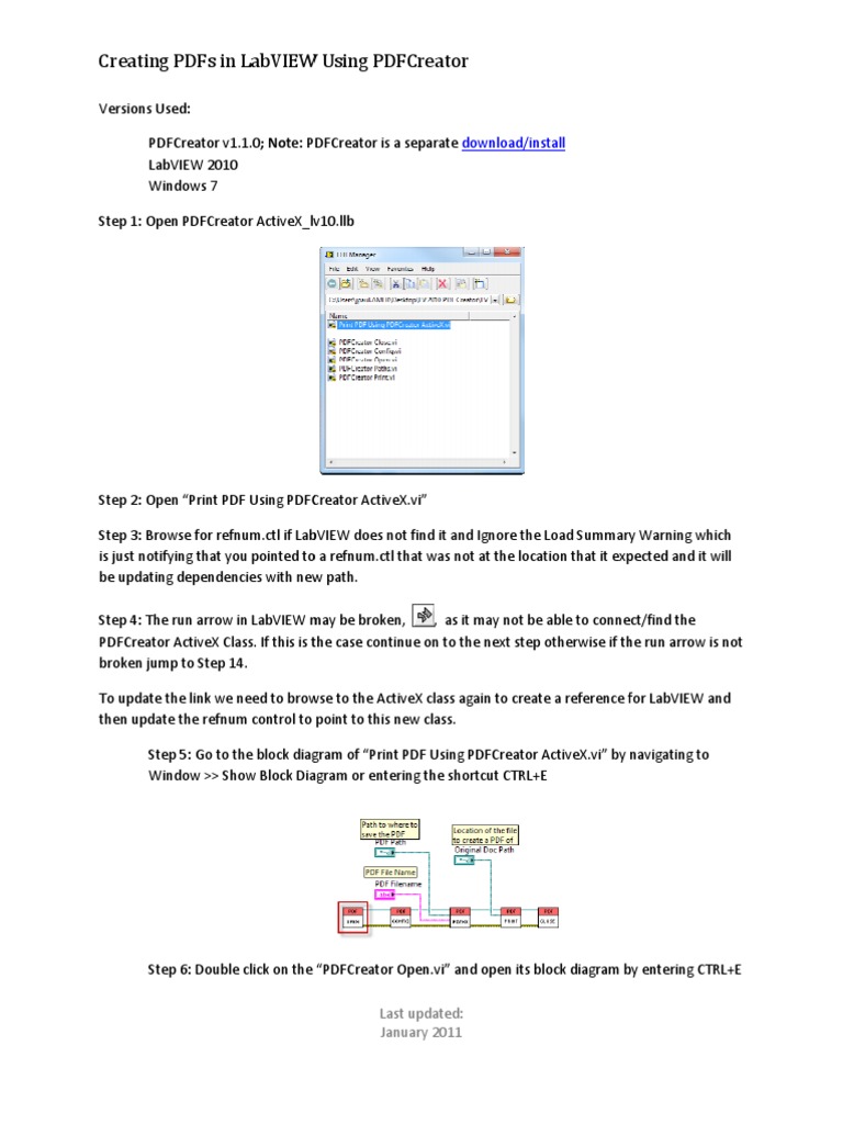 Getting Started With Creating PDFs in LabVIEW Example PDF | PDF ...