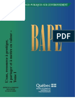 Rapport Du Bape Sur La Gestion de L'eau Au Québec