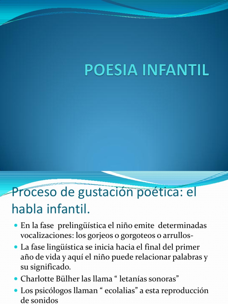 Poesia Infantil | PDF | Poesía | Ritmo