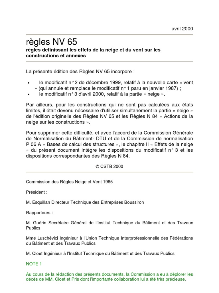 NV65 | PDF | Béton armé | Plaie