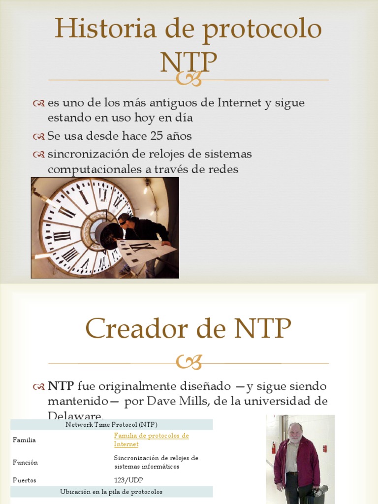 Historia y Función del Protocolo NTP | PDF | Protocolos Osi ...