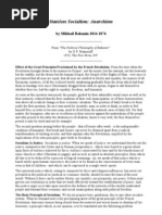 Bakunin - Stateless Socialism = Anarchism