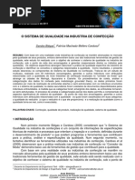 O SISTEMA DE QUALIDADE NA INDUSTRIA DE CONFECÇÃO