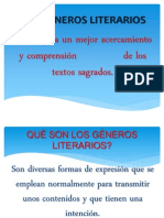 LOS GÉNEROS LITERARIOS EN LA BIBLIA