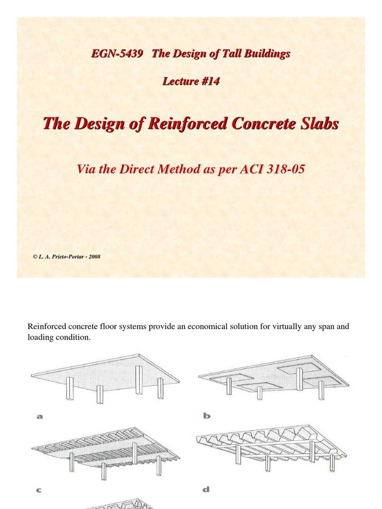 Reinforced Cement Concrete Slab Design | PDF