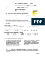 PRUEBA  DE MATEMATICA   UNIDAD  1              5º AÑO