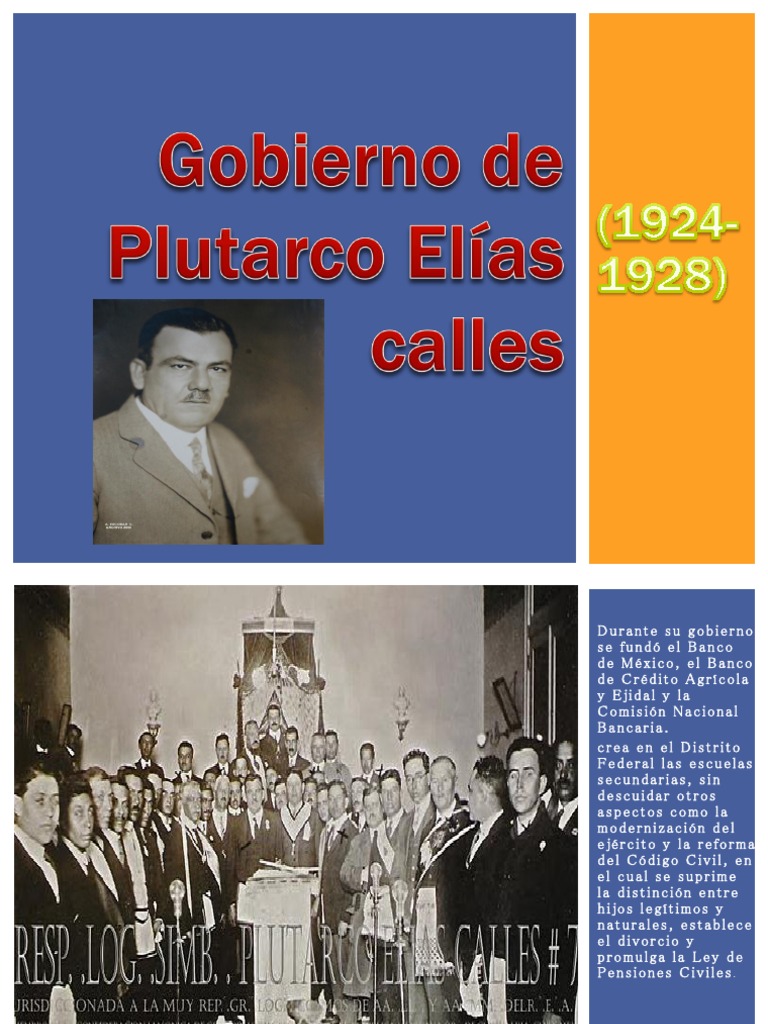 Gobierno de Plutarco Elías Calles (19241928) Partido