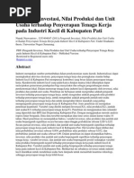 Download Pengaruh Investasi by Hermawan Suratman SN134824179 doc pdf