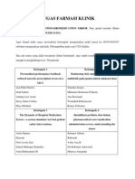 Daftar Kelompok Tugas Farmasi Klinik