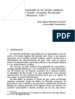 La Pena de Excomunión en Las Fuentes Canónicas de La Nueva España