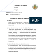 Desarrollo de Un Proceso de Investigación