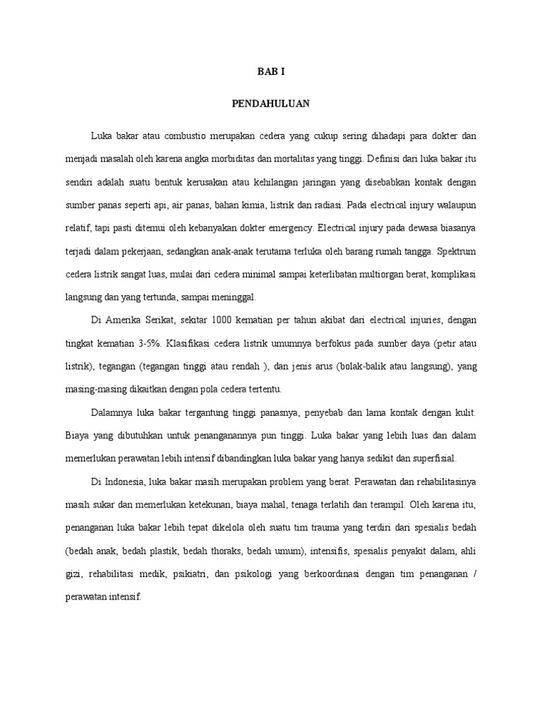 Makalah Seminar Luka Bakar Listrik