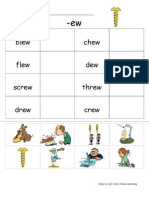 -Ew Word Family Worksheet