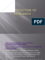 Introduction To Research