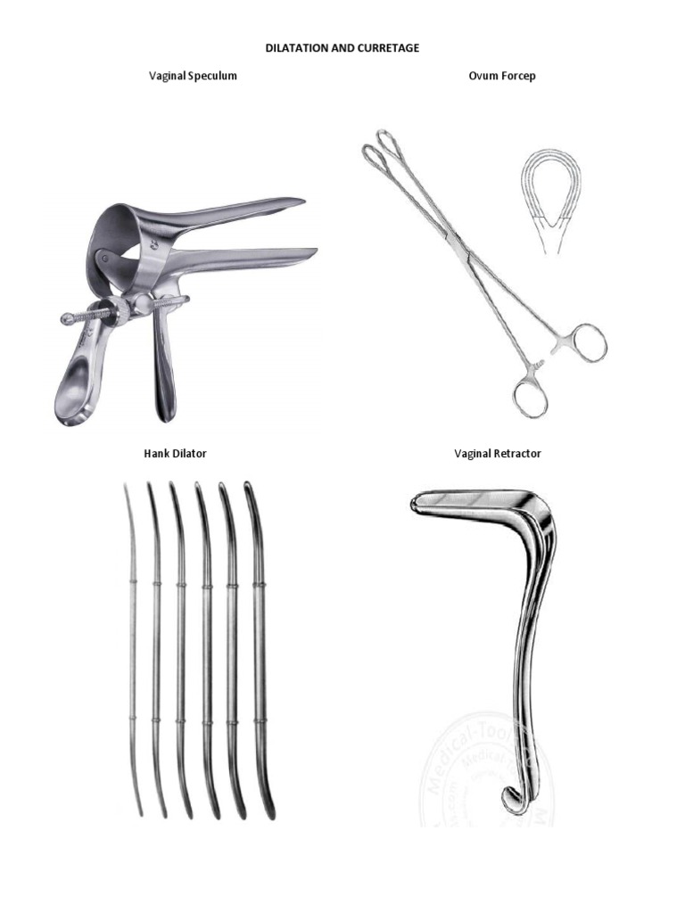 D&C Instruments: Names and Images | PDF | Medicine | Surgery