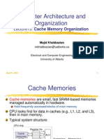 Computer Architecture and Organization: Lecture13: Cache Memory Organization