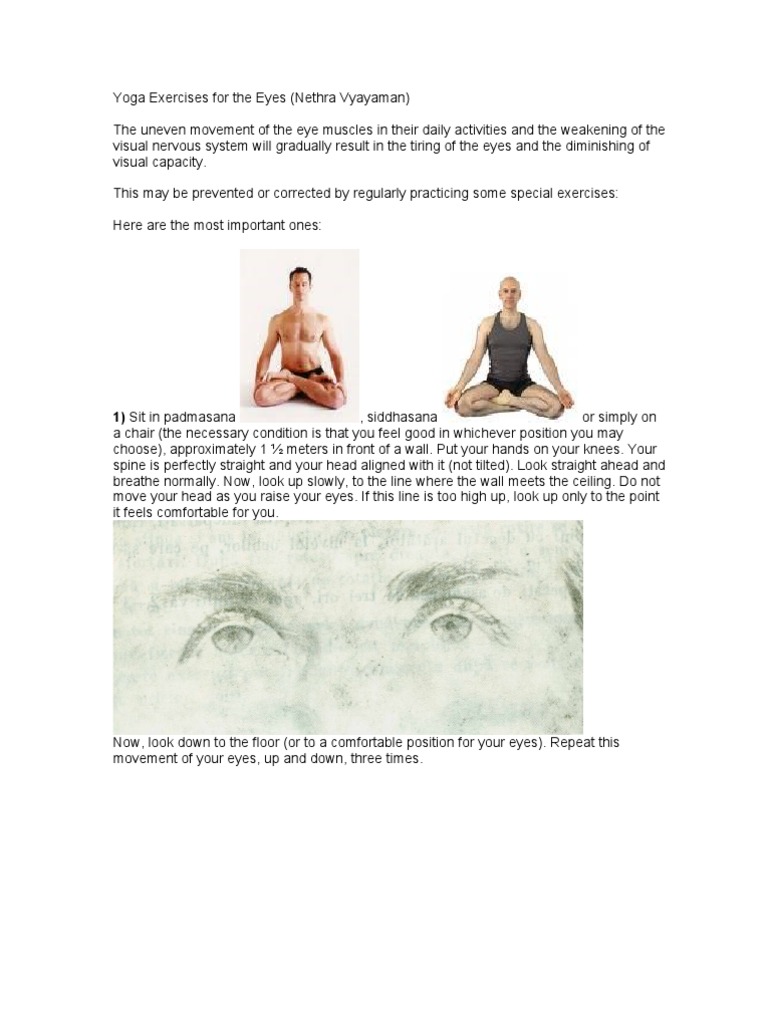 Yoga For The Eyes 1 Pdf Eye Physical Exercise