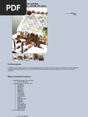 Gingerbread House and Man - Full Description