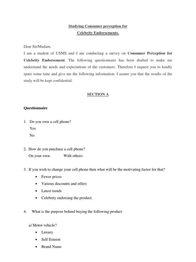 Consumer Perception of Celebrity Endorsements | PDF | Brand | Business ...
