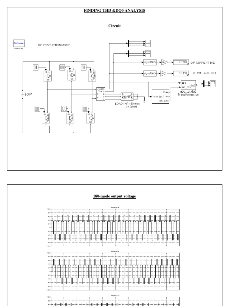 THD & DQ0 Analysis in Circuit Design | PDF