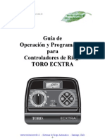 Guía operación controlador riego Toro ECXTRA