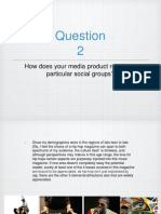 How Does Your Media Product Represent Particular Social Groups?